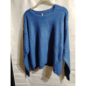 Free People wool blend pullover sweater size small royal blue winter
